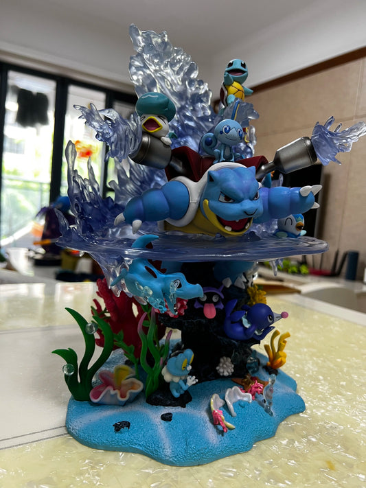 Ocean Blastoise Collectible Figure Statue Anime Battle Display Model