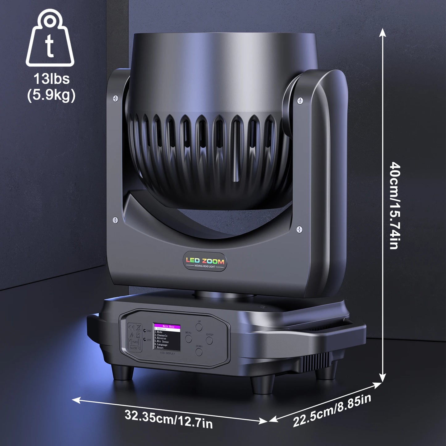 2 Pack 220W Moving Head Stage Lights RGBW LED