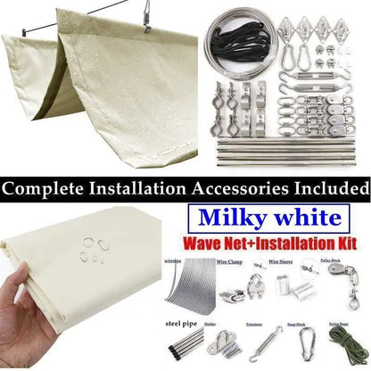 Telescopic Milky Shade Sail 3.5x3m UV & Rainproof
