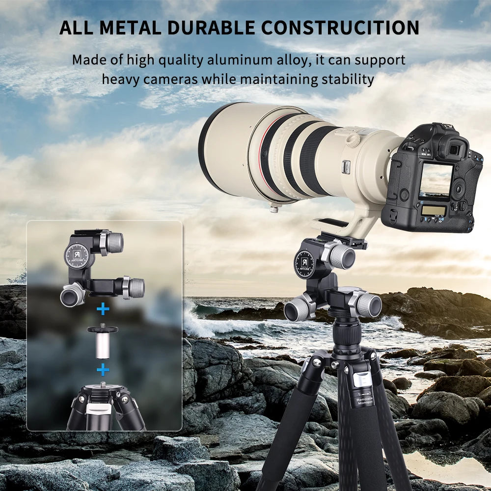 Professional Tripod Head with Arca Swiss Pan Adjustment