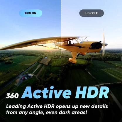 Portable Waterproof 360 Camera for Vlogging and Adventure, 256GB