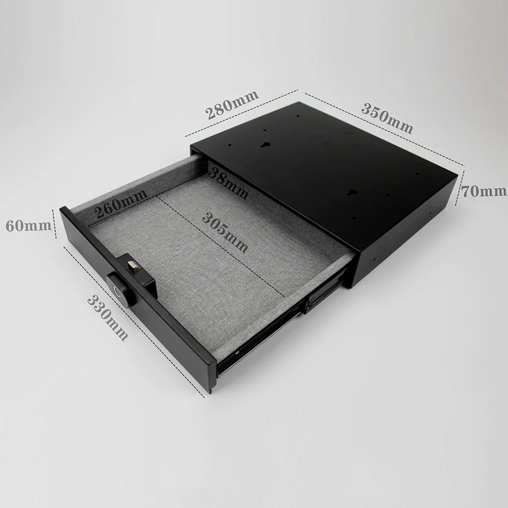 Smart Hidden Drawer Safe with Fingerprint Unlock