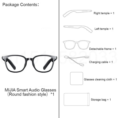 Round Style Smart Bluetooth Glasses with 2h Fast Charge