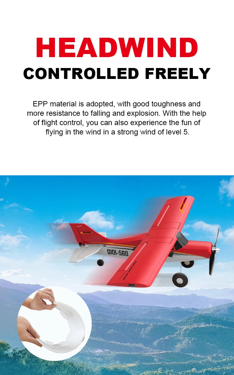 Blue 4CH Brushless RC Airplane with EPP Foam Design