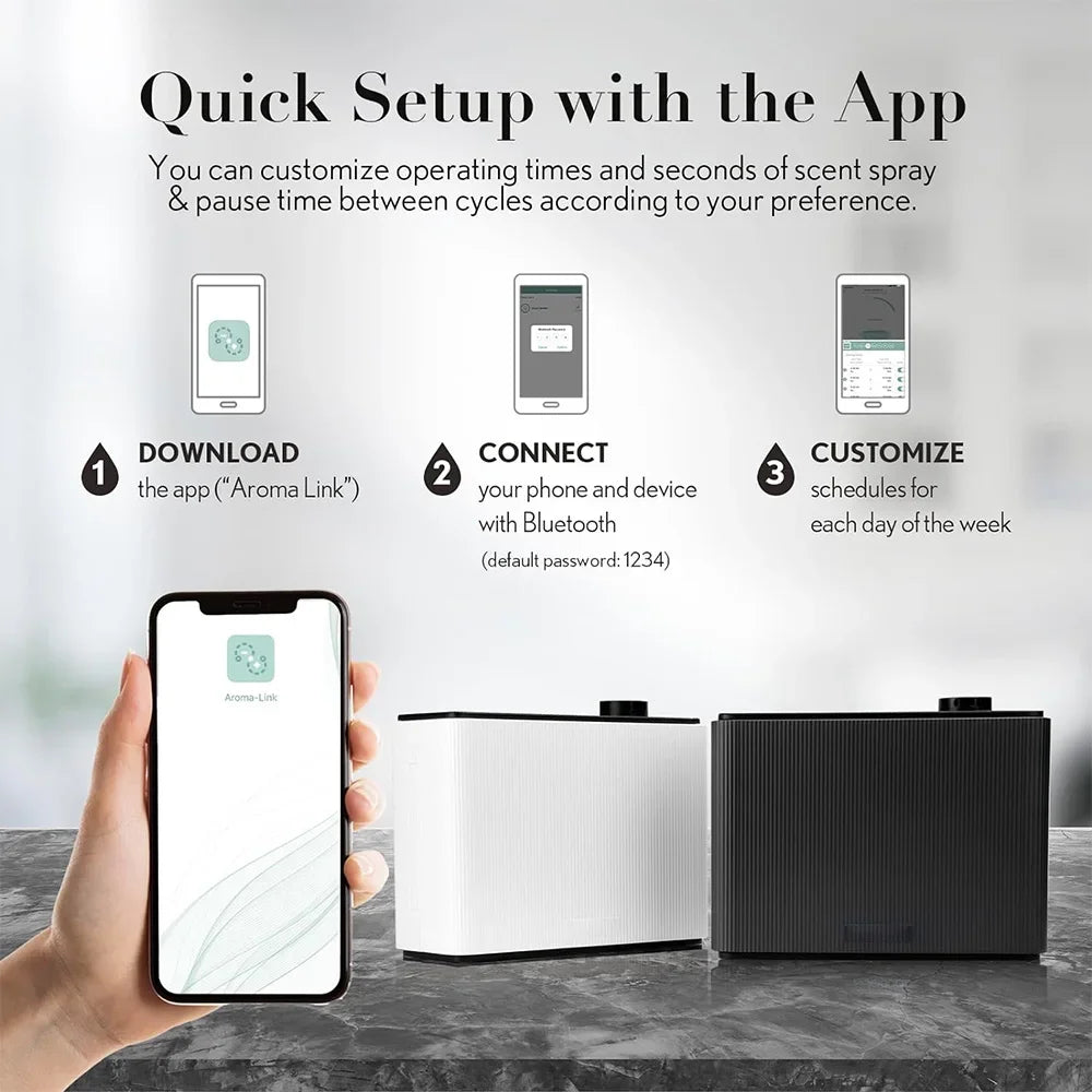 White Bluetooth Aroma Diffuser with Smart Scent Control