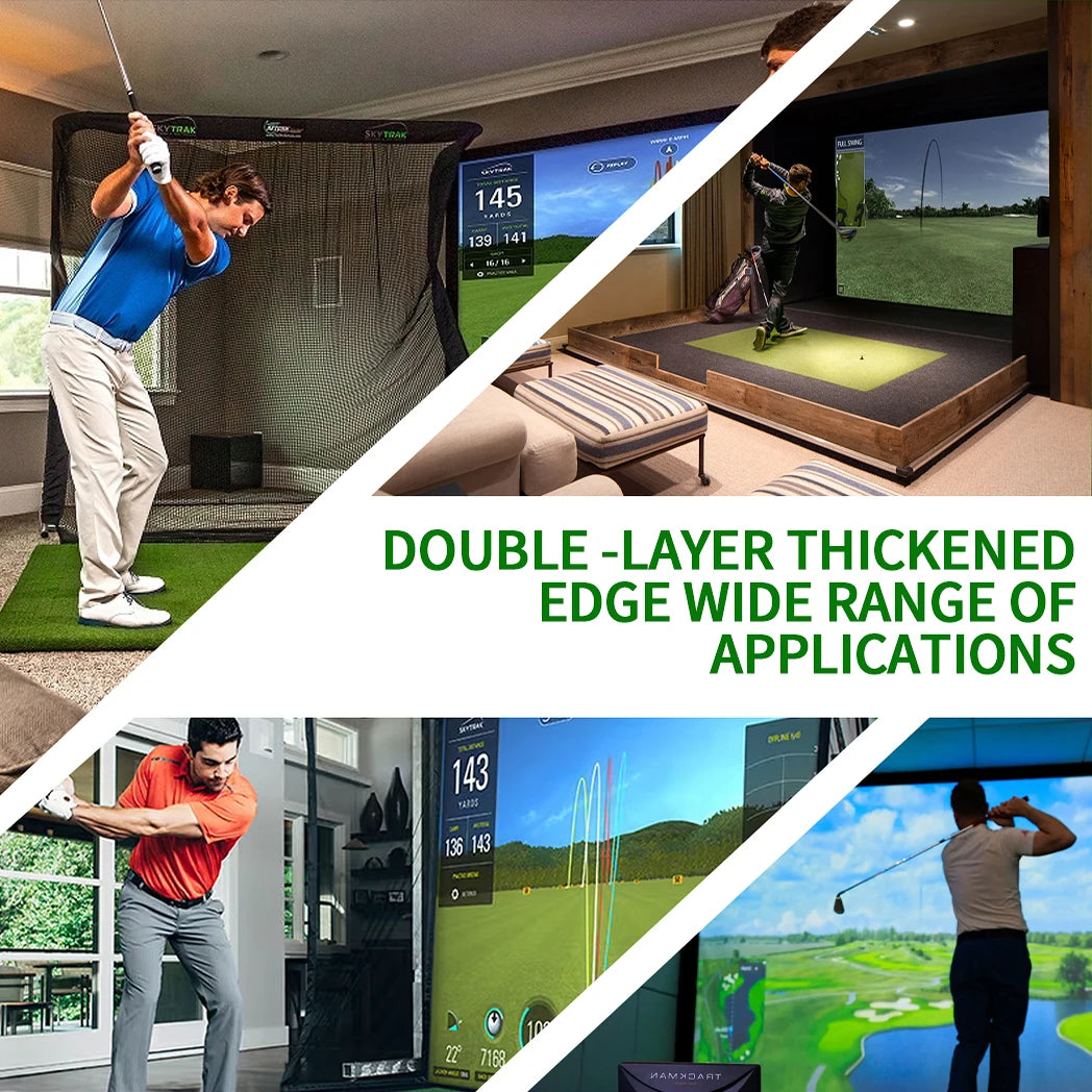 98x98in Silent Golf Training Screen Tear-Resistant Swing Target