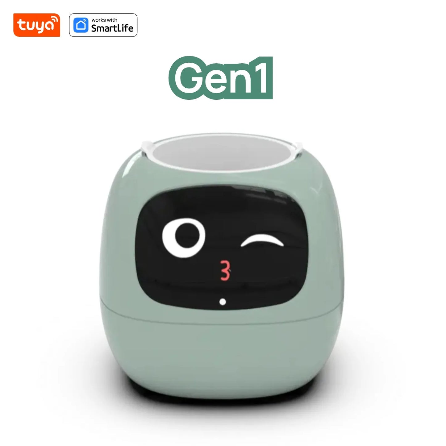 Smart AI Planter Pot with 49 Expressions Green