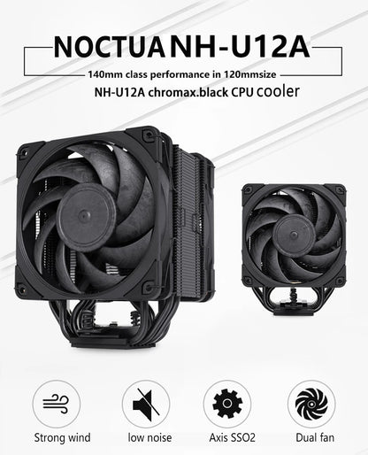 Black Tower CPU Cooler 7 Heatpipes Dual 120mm Fans