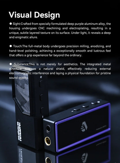 Portable Hi-Res DAC Earphone Amplifier Purple