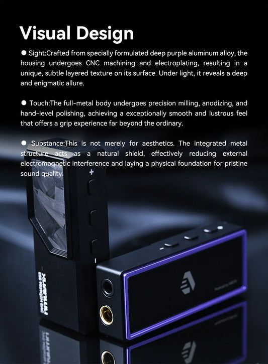 Portable Hi-Res DAC Earphone Amplifier Purple