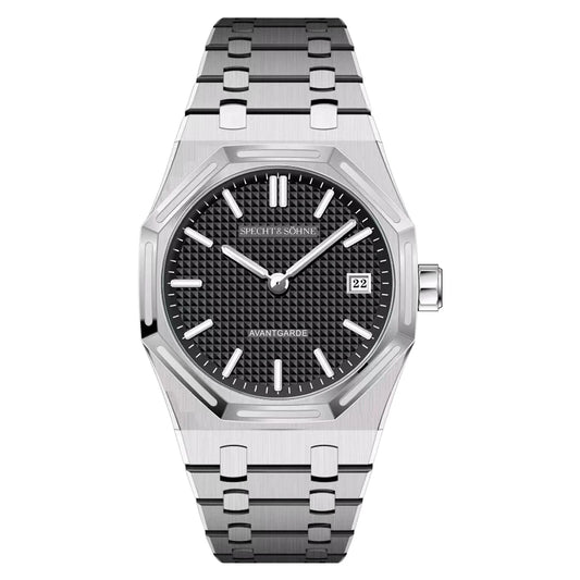 Ultrathin 38mm Men’s Quartz Watch Sapphire Crystal 50M Waterproof Black