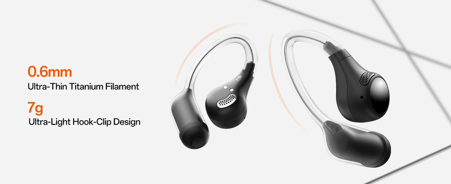 Wireless Open Ear Earphones LDAC High Res IPX5 White