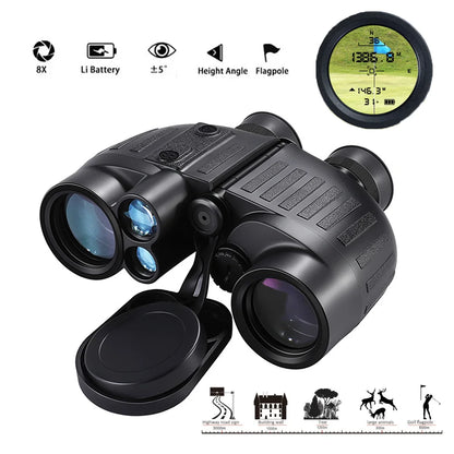 8×40 HD Binoculars Waterproof Bird Watching Rangefinder Compass