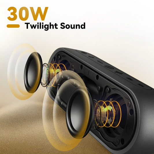 Portable Bluetooth Speaker 30W Waterproof Wireless with 24Hr Playtime