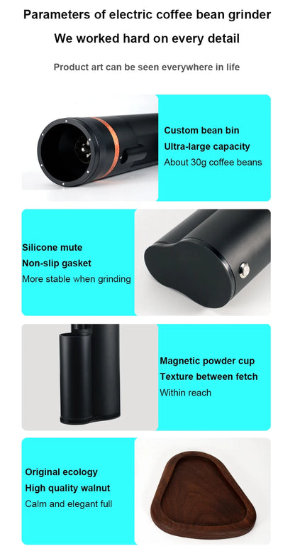 48mm Espresso Burr Coffee Grinder Cold Brew Compatible Grey
