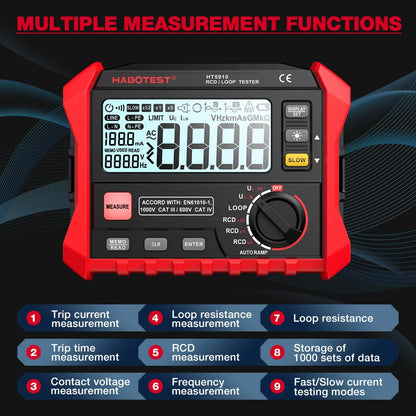 Digital Leakage Switch and Loop Tester with LCD Display