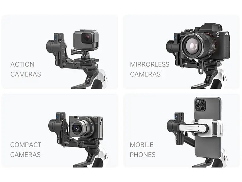 Compact Handheld Gimbal for Cameras and Smartphones