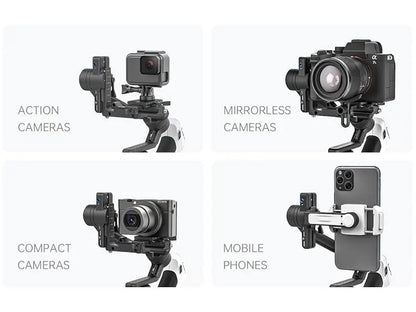 Compact Handheld Gimbal for Cameras and Smartphones