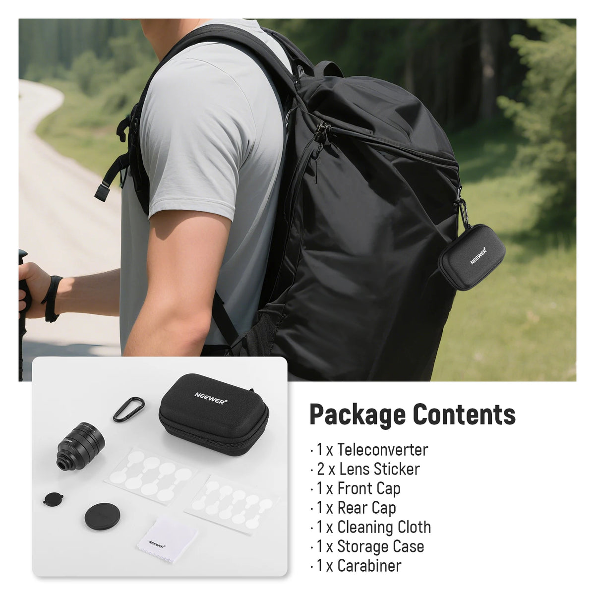 Portable Phone Lens Converter for Telephoto Photography