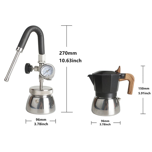 Manual Milk Frother and Steaming Pot for Coffee Green