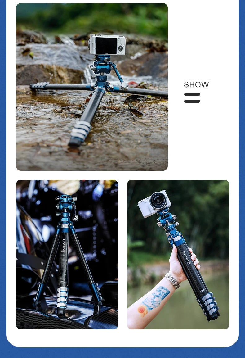Professional Camera Tripod Aluminum Head Single Handle