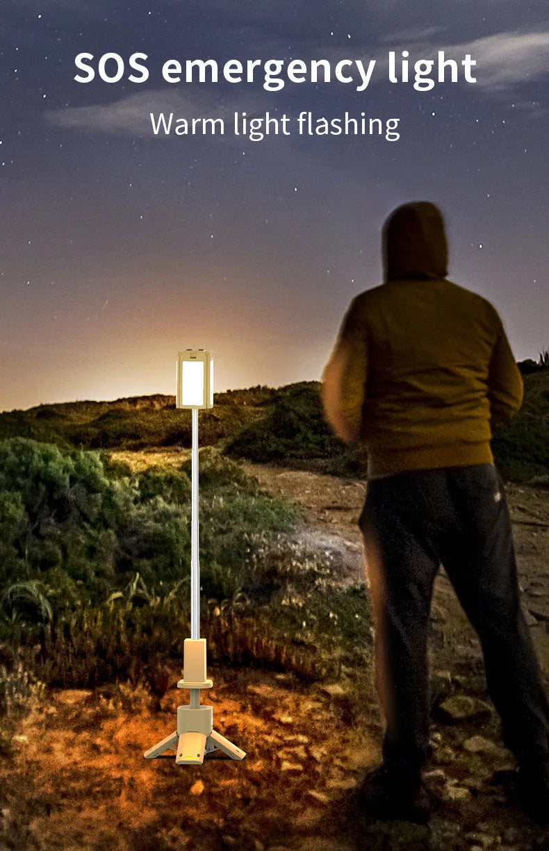 14000mAh Outdoor Hiking LED Lantern with Telescopic Design