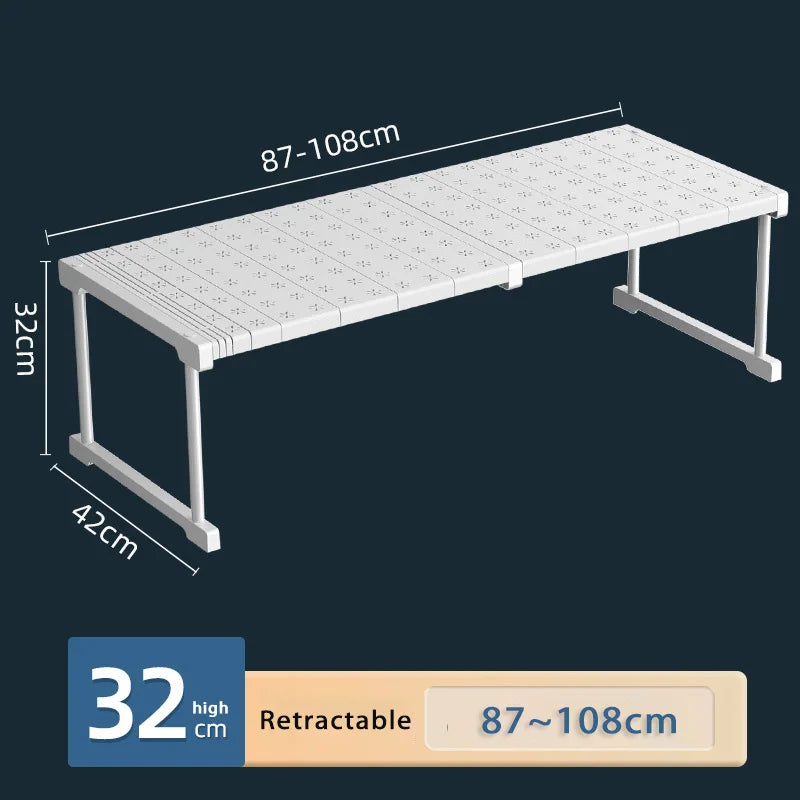 Adjustable Expandable Wardrobe Tension Shelf Heavy Duty Organizer