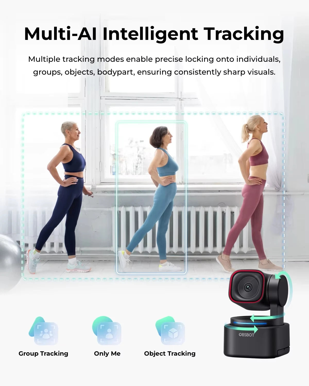 AI 4K PTZ Webcam 120FPS Smart Auto Tracking Camera