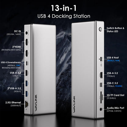 Triple 4K Thunderbolt 4 Docking Station with 96W PD Output