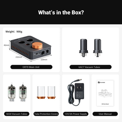 Portable Tube Headphone Amplifier Class A Preamp color Orange