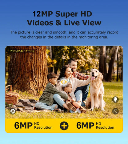 White Solar Powered 60X Zoom Security Camera with WiFi