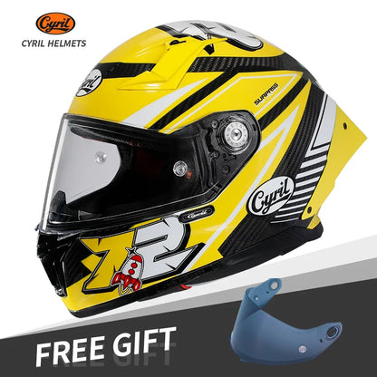 Street Bike Carbon Kevlar Full Face Helmet M