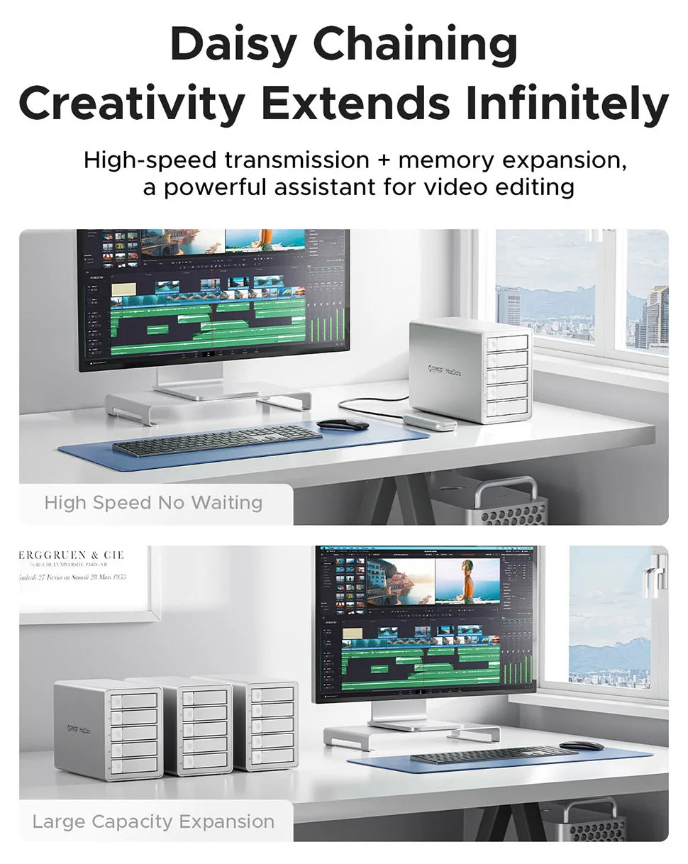 USB C 10Gbps Multi Bay HDD SSD Docking Station