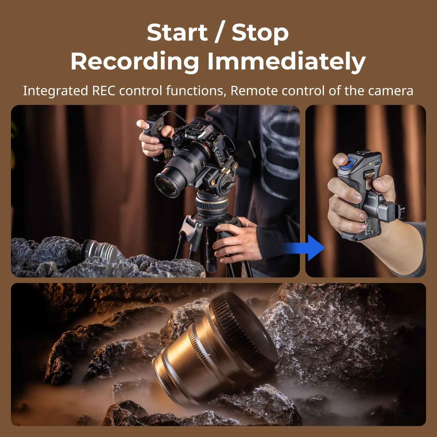 Rotating Side Handle with Trigger for Sony Mirrorless Cameras