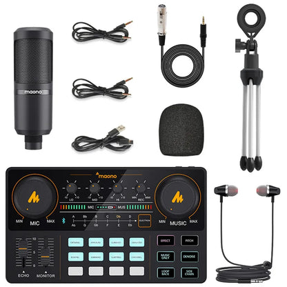 Audio Interface Podcast Mixer Kit with Microphone