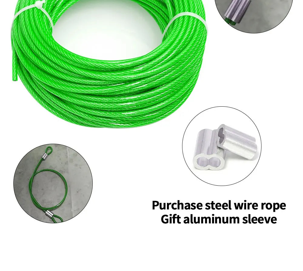 PVC Coated Steel Wire Rope 100m 4mm