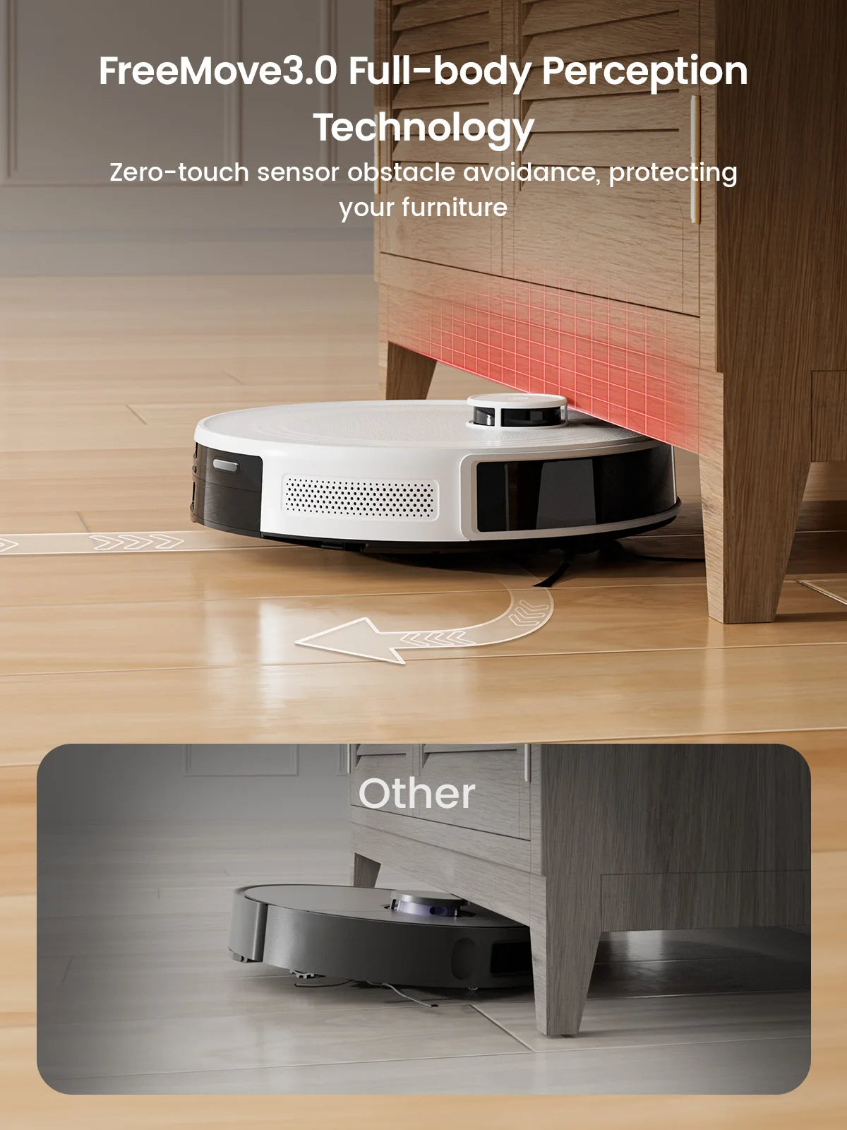 5500Pa Robot Vacuum Cleaner Laser Mapping for Carpets Pet Hair