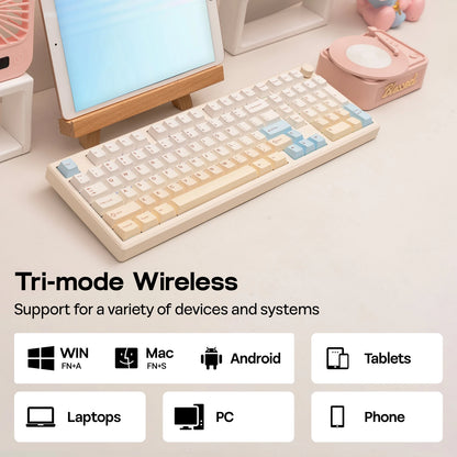 Yellow Wisteria V2 96% ANSI Mechanical Keyboard Wired & BT