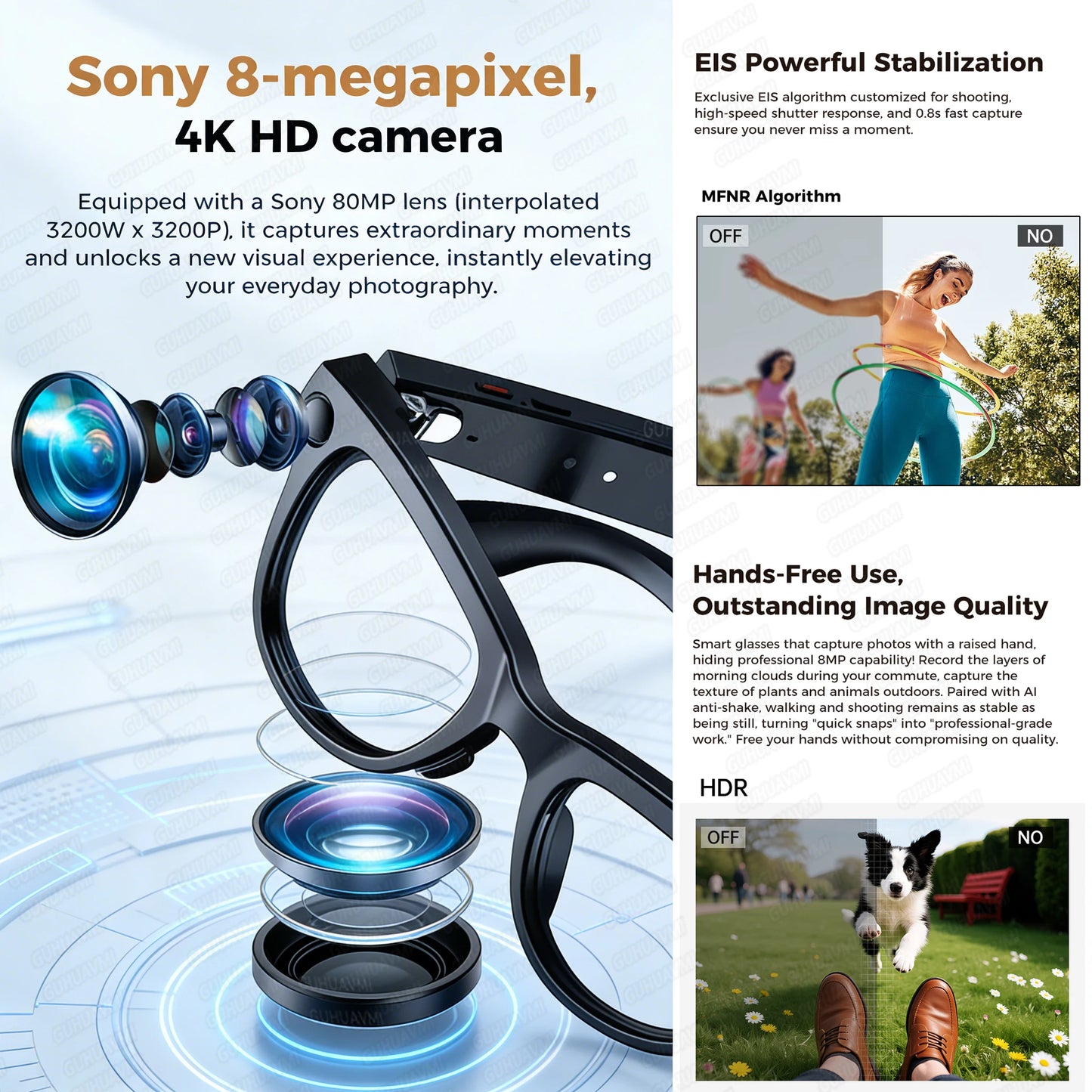 Video Recording AI Sunglasses 1080P