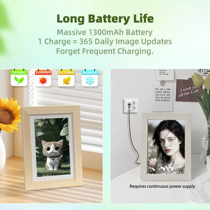 Portable 7.3 inch Rechargeable WiFi Digital Picture Frame