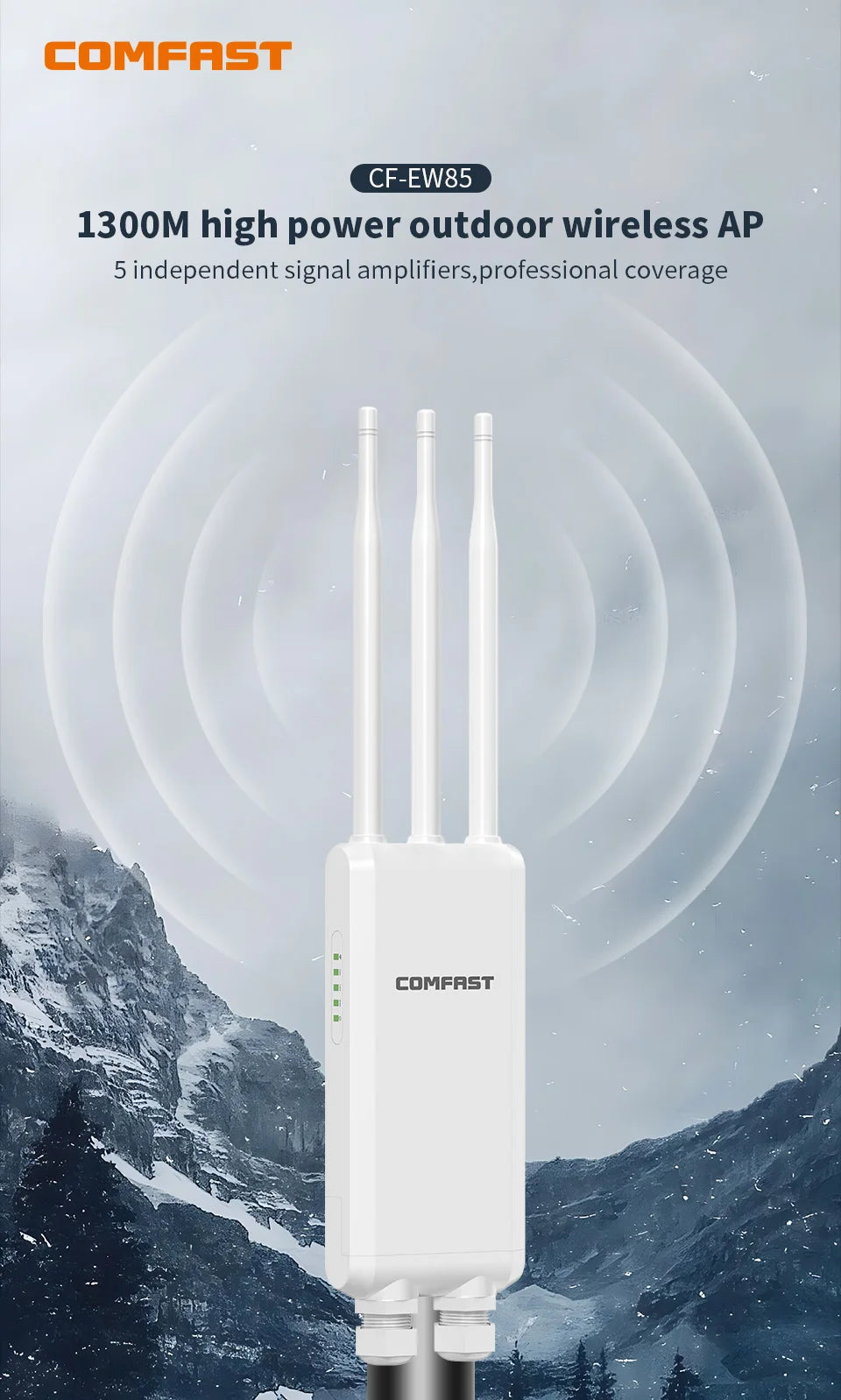 High Power Outdoor WiFi Mesh Router 2.4G and 5.8G