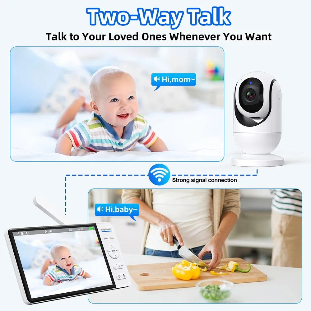 7 Inch Wireless Baby Monitor with Two Way Night Vision