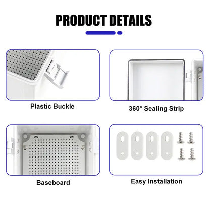 Grey ABS Electrical Enclosure IP67 300x300x170mm