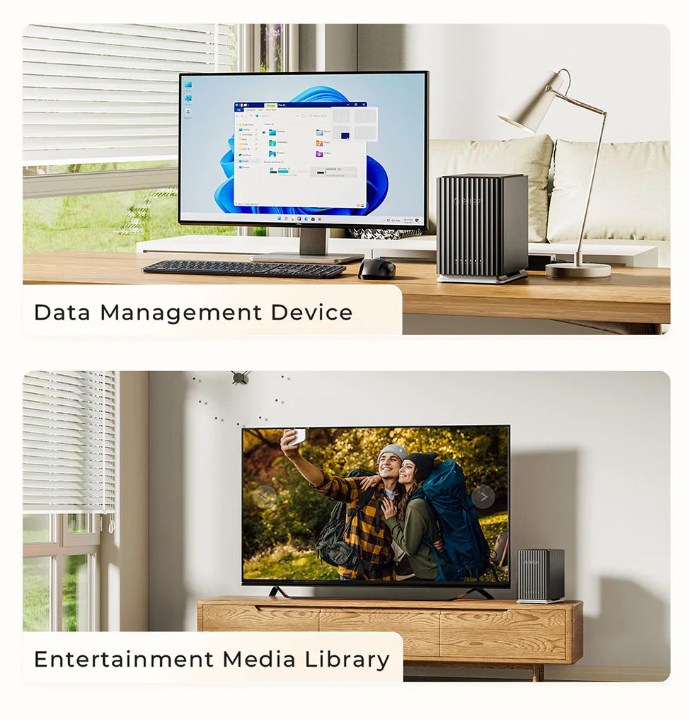 2 Bay External HDD Dock USB 3.0 Type-C Enclosure