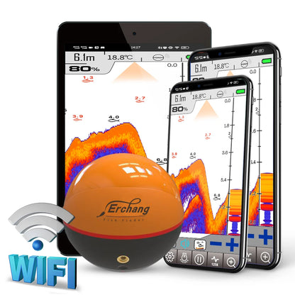 Smart Fishing Sonar 100M Depth WiFi App Control