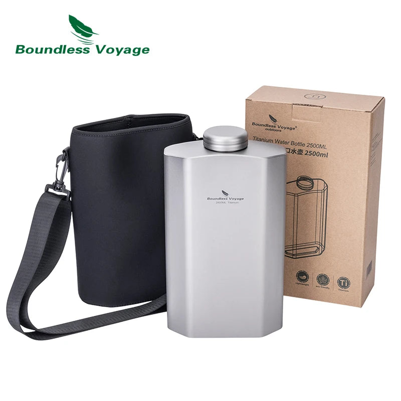 Portable 2.5L Leakproof Camping Bottle Silver