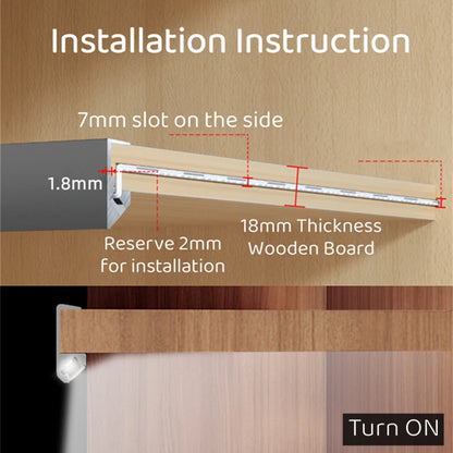 Recessed Closet Layer Strip Lights Silver 10pcs