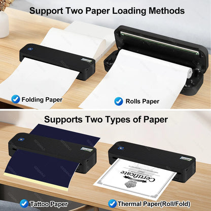 Portable A4 Thermal Printer 300dpi Bluetooth Document Printer