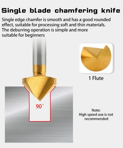 5pc 3 Flute Countersink Drill Bit Set 40mm