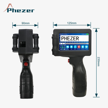 Portable 12.7mm Handheld Inkjet Printer with 2 Original Inks